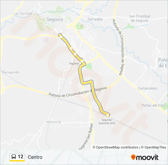 12 Bus Line Map