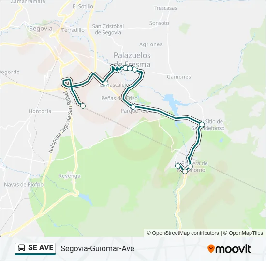 SE AVE Bus Line Map