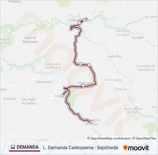Mapa de DEMANDA de autobús