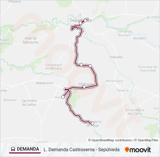DEMANDA Bus Line Map