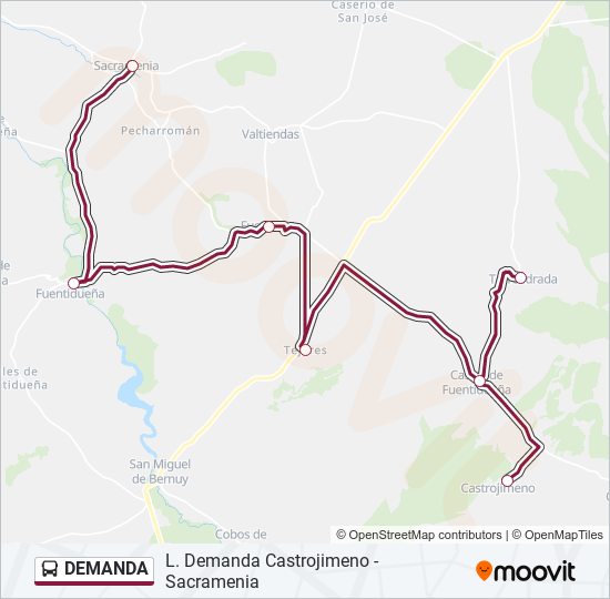 DEMANDA bus Line Map