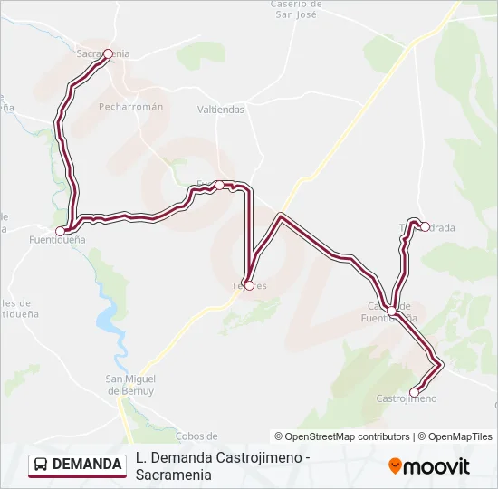 DEMANDA Bus Line Map