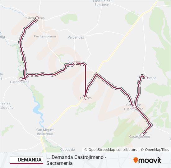 Mapa de DEMANDA de autobús