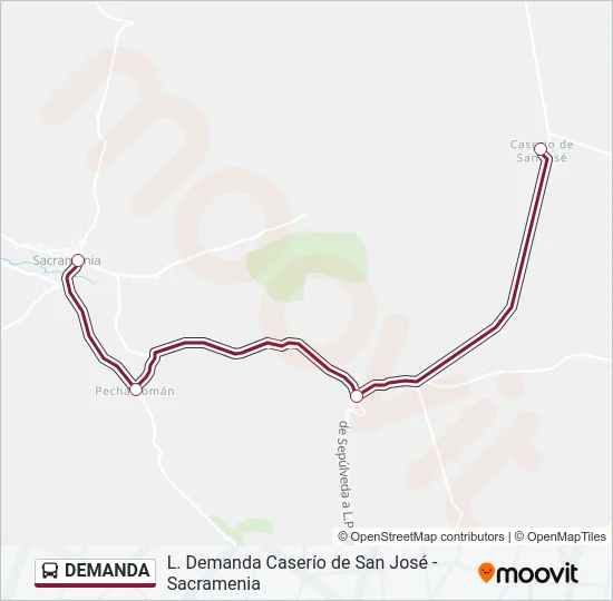 DEMANDA Bus Line Map