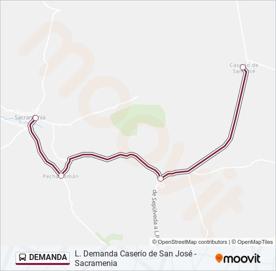 DEMANDA bus Mapa de línia