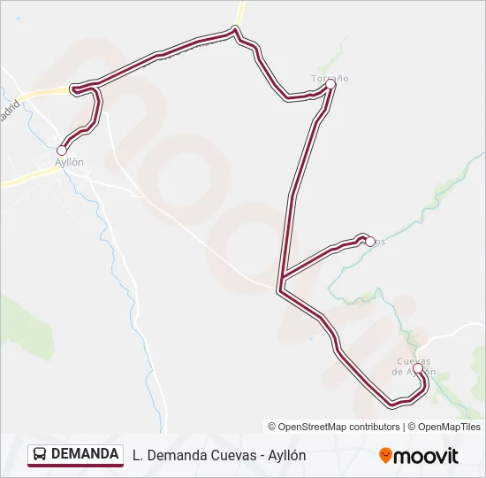 DEMANDA Bus Line Map