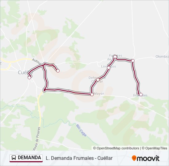 DEMANDA bus Line Map