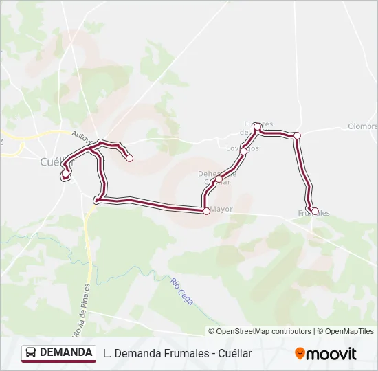 DEMANDA Bus Line Map