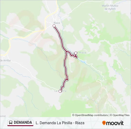 DEMANDA Bus Line Map
