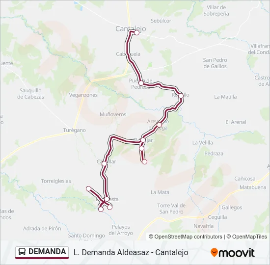 DEMANDA Bus Line Map