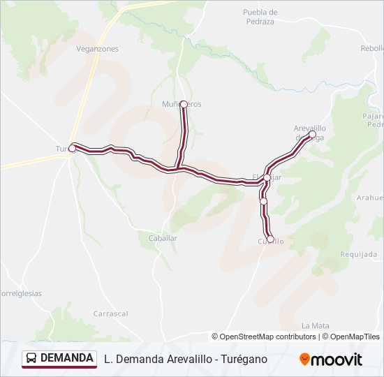 DEMANDA bus Line Map