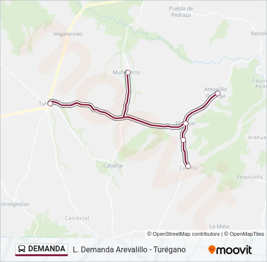 DEMANDA Bus Line Map