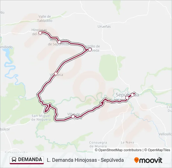 DEMANDA Bus Line Map