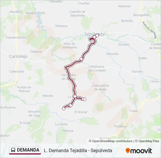 DEMANDA Bus Line Map