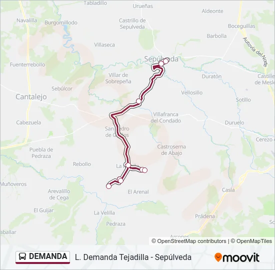 DEMANDA Bus Line Map