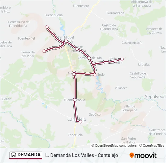 DEMANDA Bus Line Map
