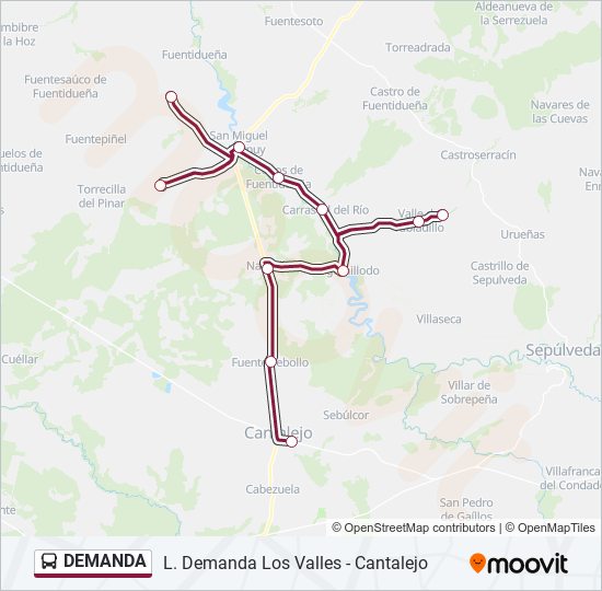 DEMANDA bus Line Map