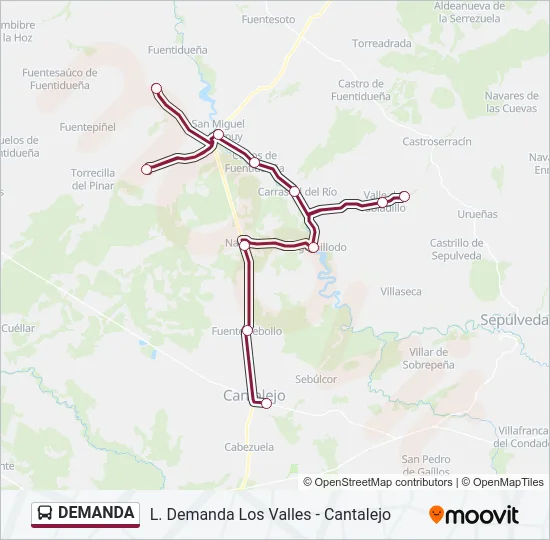 DEMANDA Bus Line Map