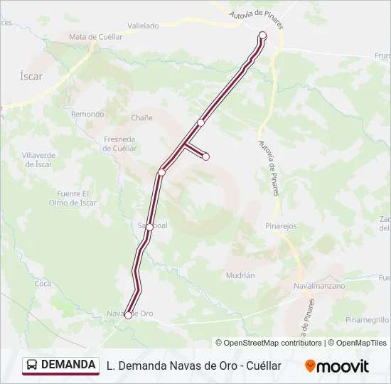 DEMANDA Bus Line Map