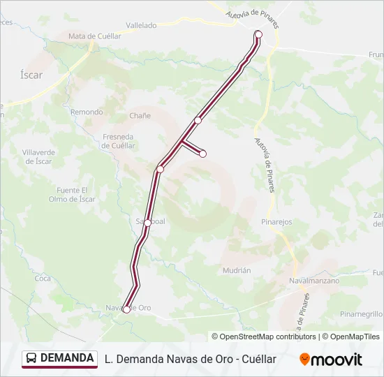 DEMANDA Bus Line Map