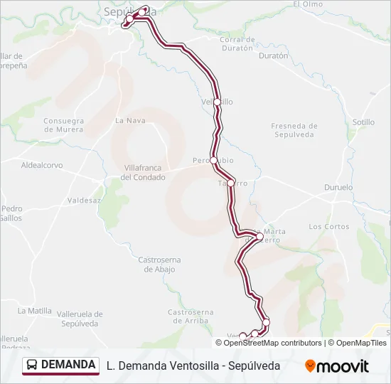DEMANDA Bus Line Map