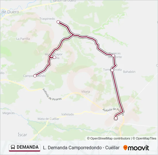 DEMANDA Bus Line Map