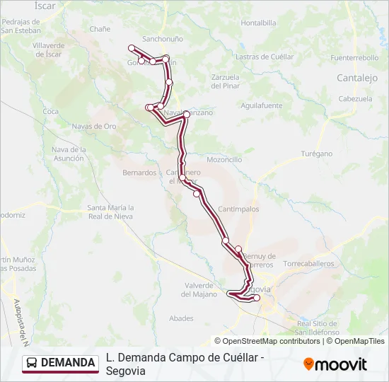 DEMANDA Bus Line Map