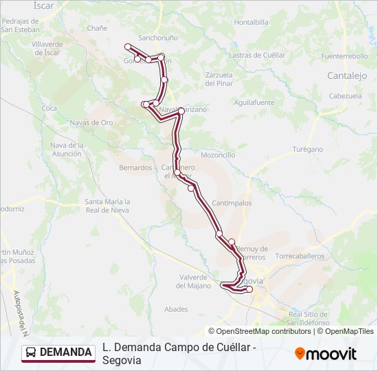 Mapa de DEMANDA de autobús