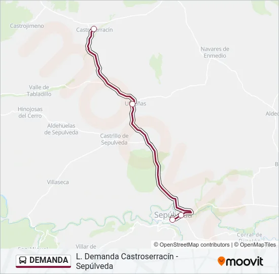 DEMANDA Bus Line Map