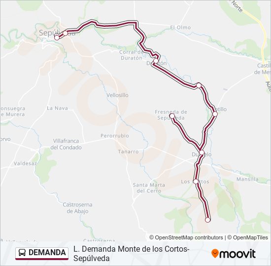 DEMANDA bus Line Map