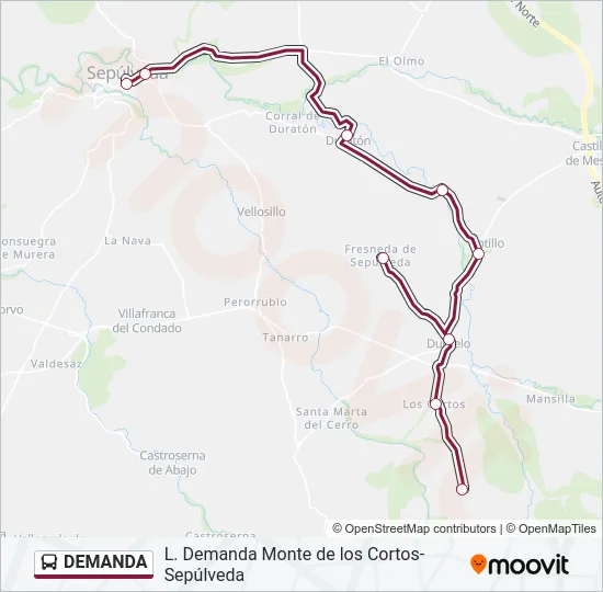 DEMANDA Bus Line Map