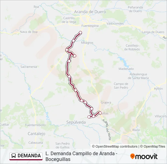 DEMANDA Bus Line Map
