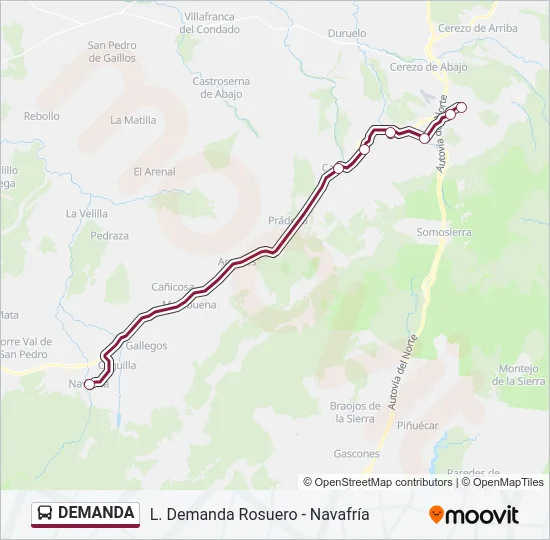 DEMANDA Bus Line Map