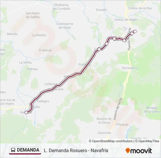 DEMANDA Bus Line Map