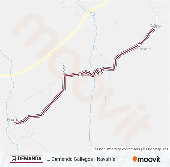 DEMANDA Bus Line Map