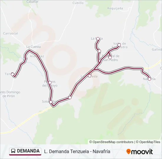 DEMANDA Bus Line Map