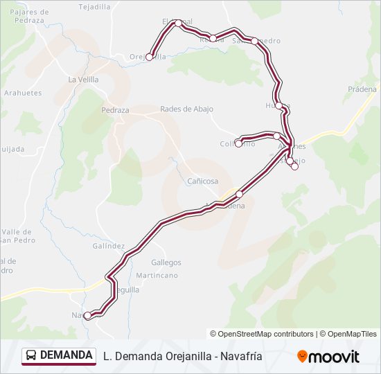 DEMANDA bus Line Map