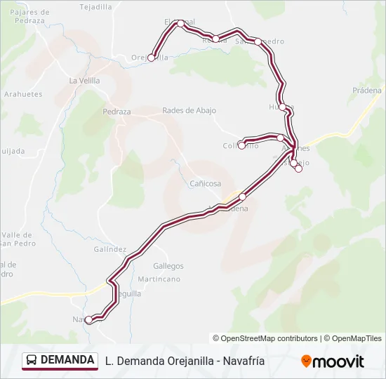 DEMANDA Bus Line Map