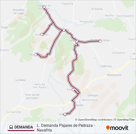 Mapa de DEMANDA de autobús