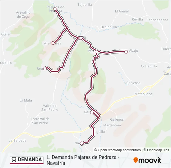 DEMANDA Bus Line Map