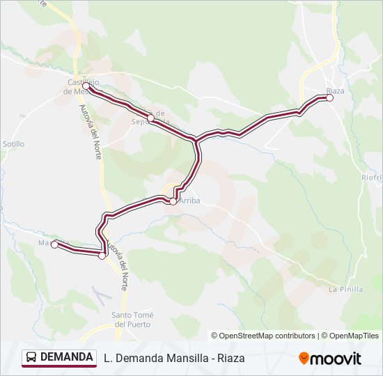 DEMANDA bus Line Map