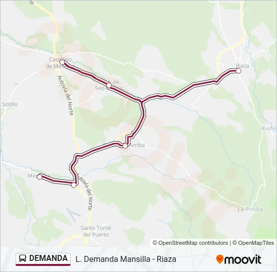 DEMANDA Bus Line Map