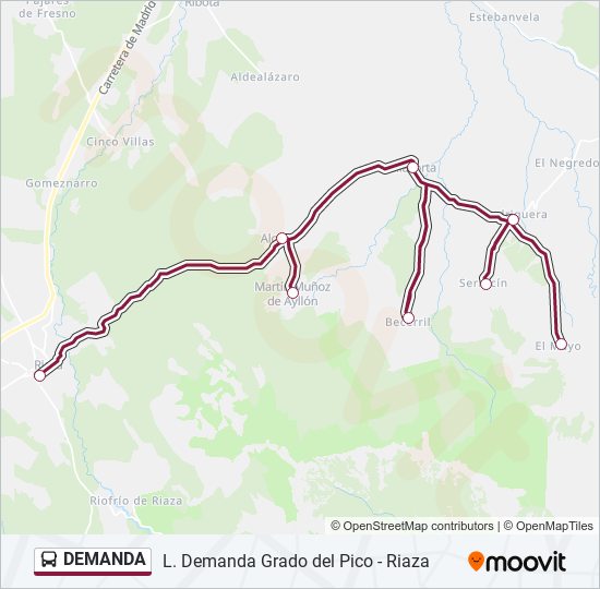 DEMANDA bus Line Map