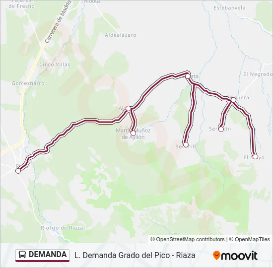DEMANDA Bus Line Map