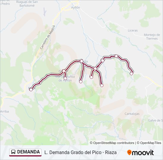 Mapa de DEMANDA de autobús