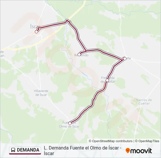 DEMANDA Bus Line Map