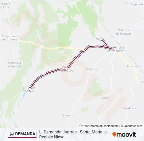 DEMANDA Bus Line Map