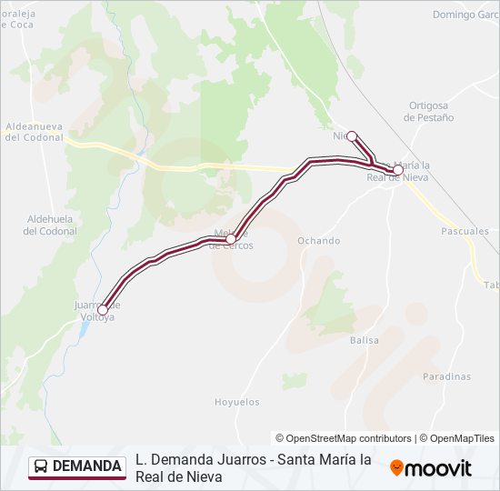 Mapa de DEMANDA de autobús