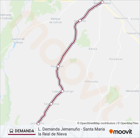 Mapa de DEMANDA de autobús