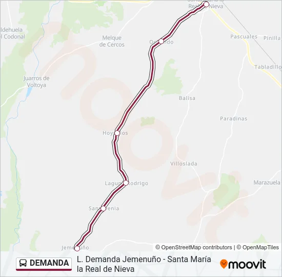 DEMANDA Bus Line Map